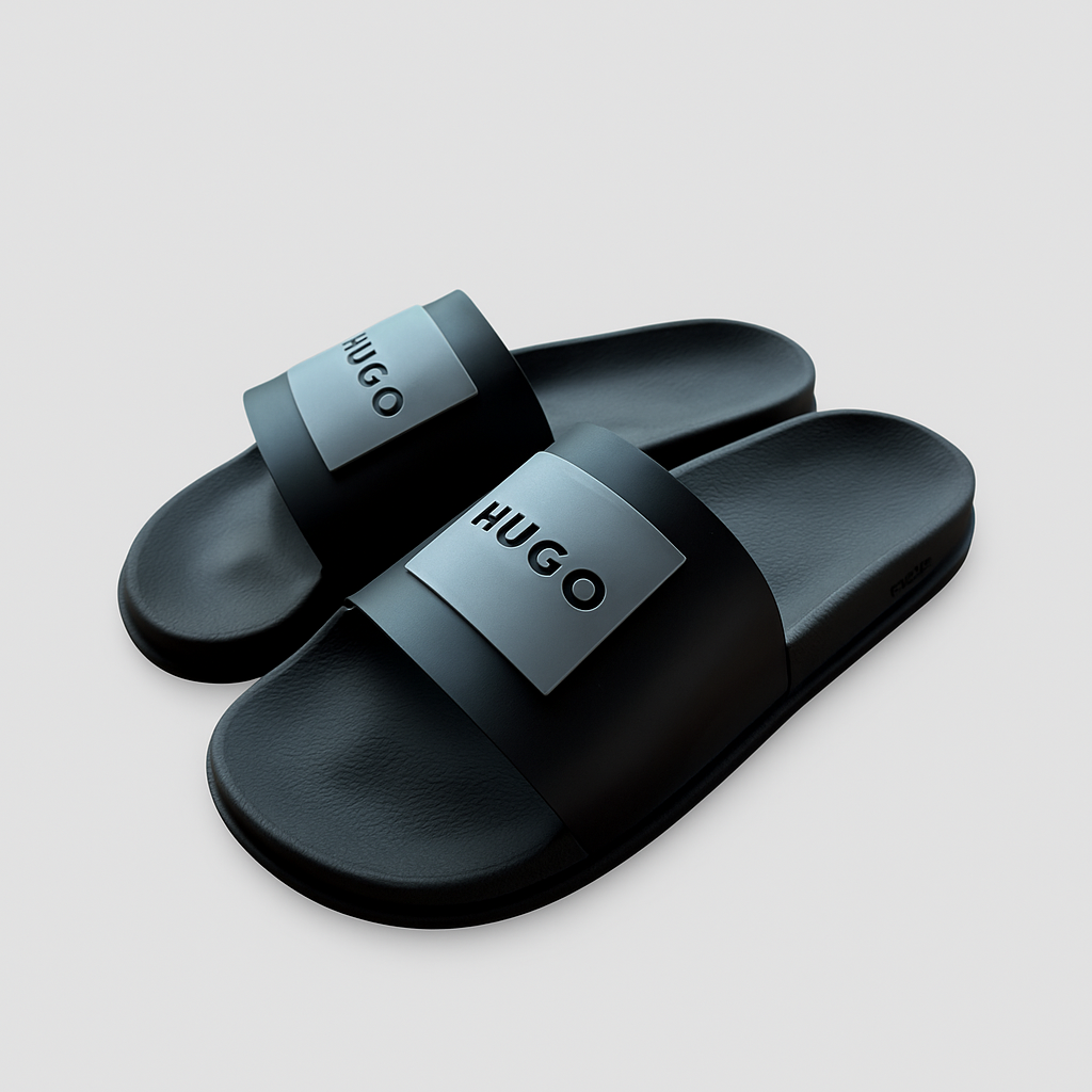 SANDALIA HUGO NEGRO CON GRIS